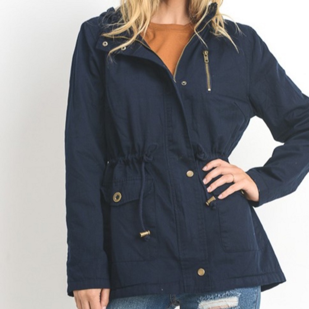 Pile Lined Faux Fur Hooded Plus Size Parka Jacket